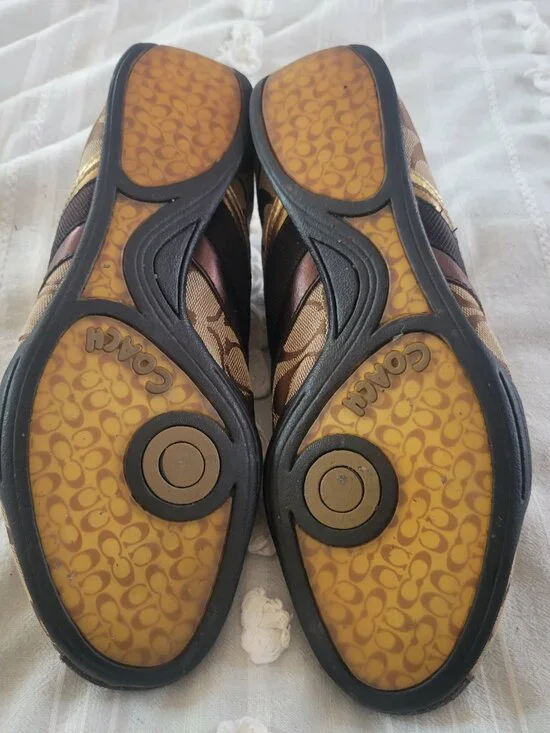 Classic Coach Jayme sneakers in the iconic khaki/brown signature canvas Sz 11 - Picture 8 of 9